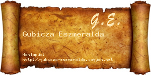 Gubicza Eszmeralda névjegykártya